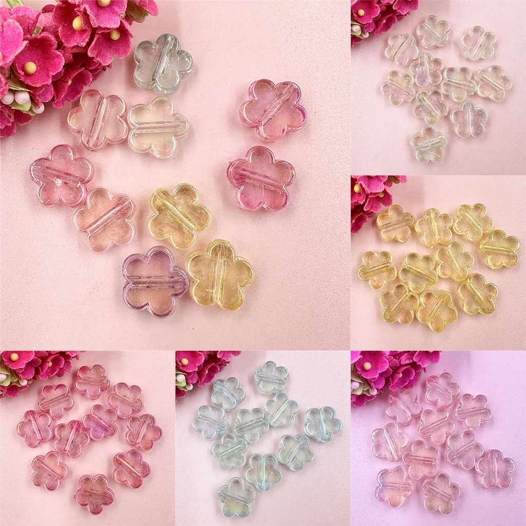 Beading Neclace Bracelet for Crafted Handcrafted Flower Beads 10Pcs DIY Findings 15mm Jewelry Making Mobile Phone Chain