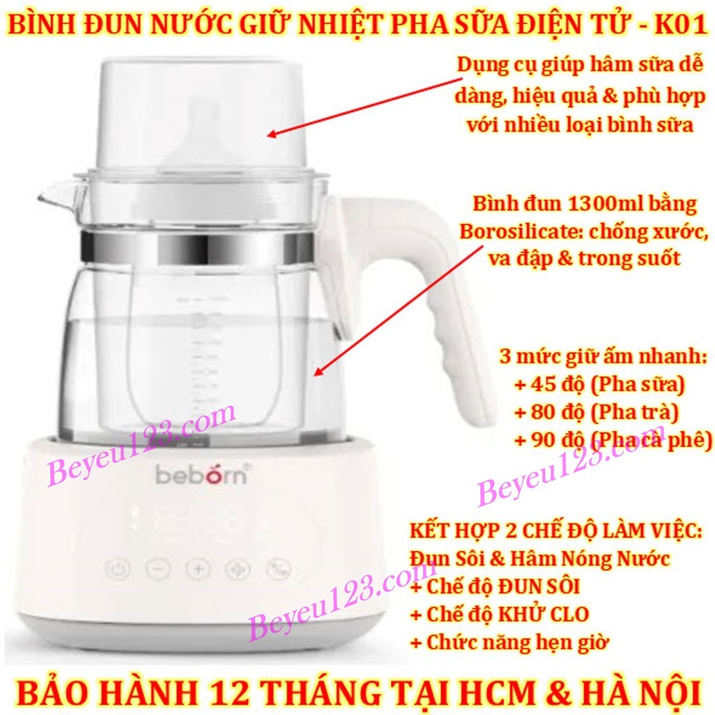 (Beborn K01) Electronic Kettle And Warm-Up With Warm & Sterilized Function - With Fatzbaby Fatz Supplier