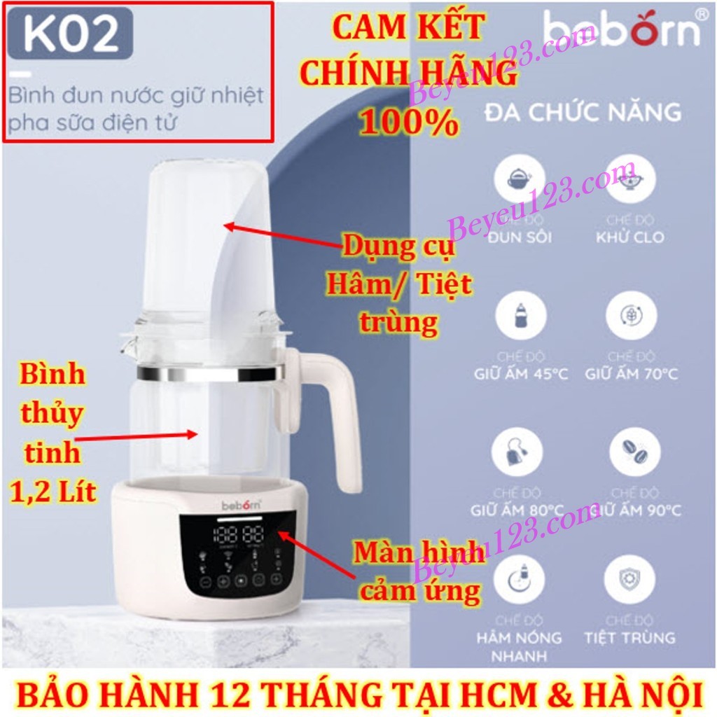 (Beborn K02) Electronic Kettle And Warm-Up With Warm & Sterilized Function - With Fatzbaby Fatz Supplier