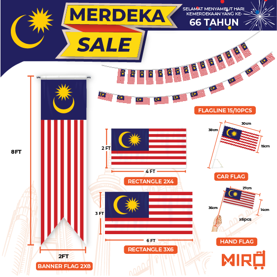 BENDERA MALAYSIA HARGA BORONG FLAG MALAYSIA MIRO WHOLESALE MERDEKA HARI MALAYSIA PILIHANRAYA BUNCH FLAG CAR HANDFLAG