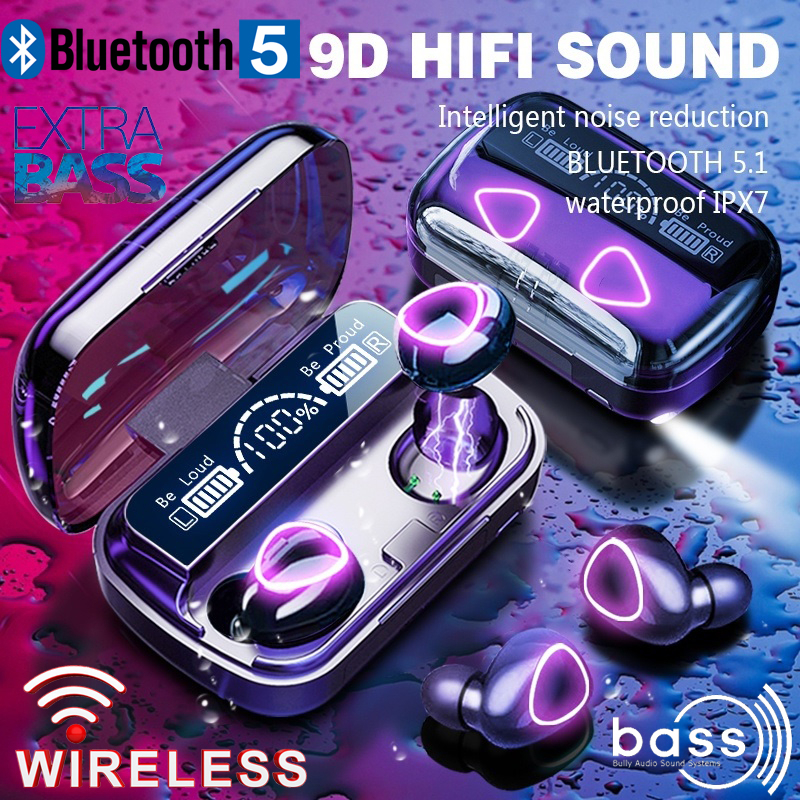 【BEST】TWS Bluetooth Earphone M10 Wireless Earbuds 9D Stereo Bass Earbud Game Headphone Fon Telinga Bluetooth 蓝牙耳机 游戏耳机