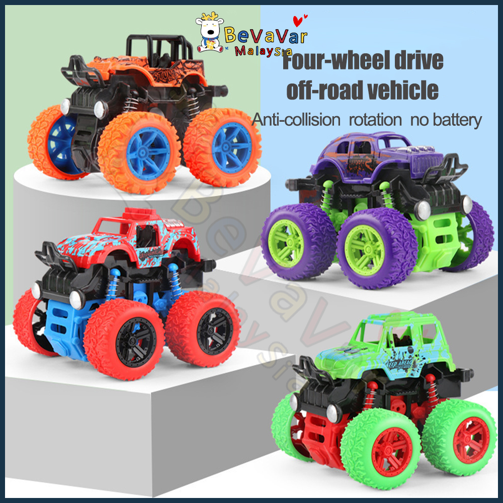 Bevavar 4 Wheels Monster Trucks Kids Toys Car Hotwheels kid car Kereta Permainan Budak Kanak-Kanak