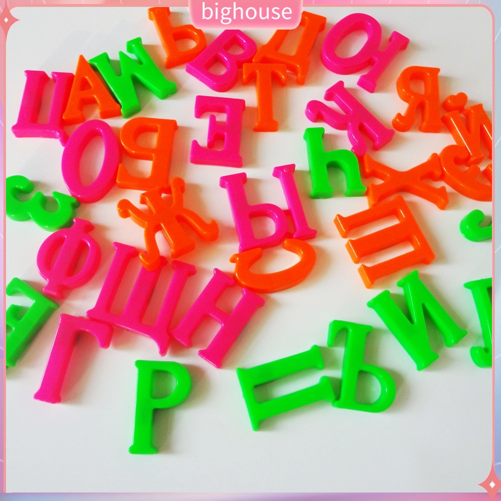 (BH) 33Pcs/Set Russian Alphabet Letter Magnetic Kid Educational Toy Fridge Magnet