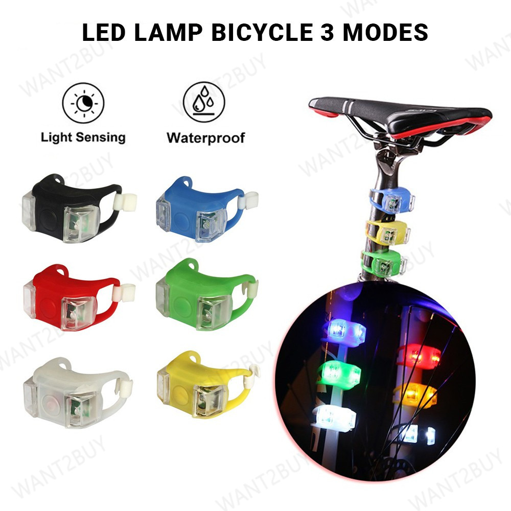 Bicycle Alert LED Light Mountain Bike Road Warning Safety Light MTB Basikal Lampu Lajak Picit (3 Mode) Frog Tail Rear