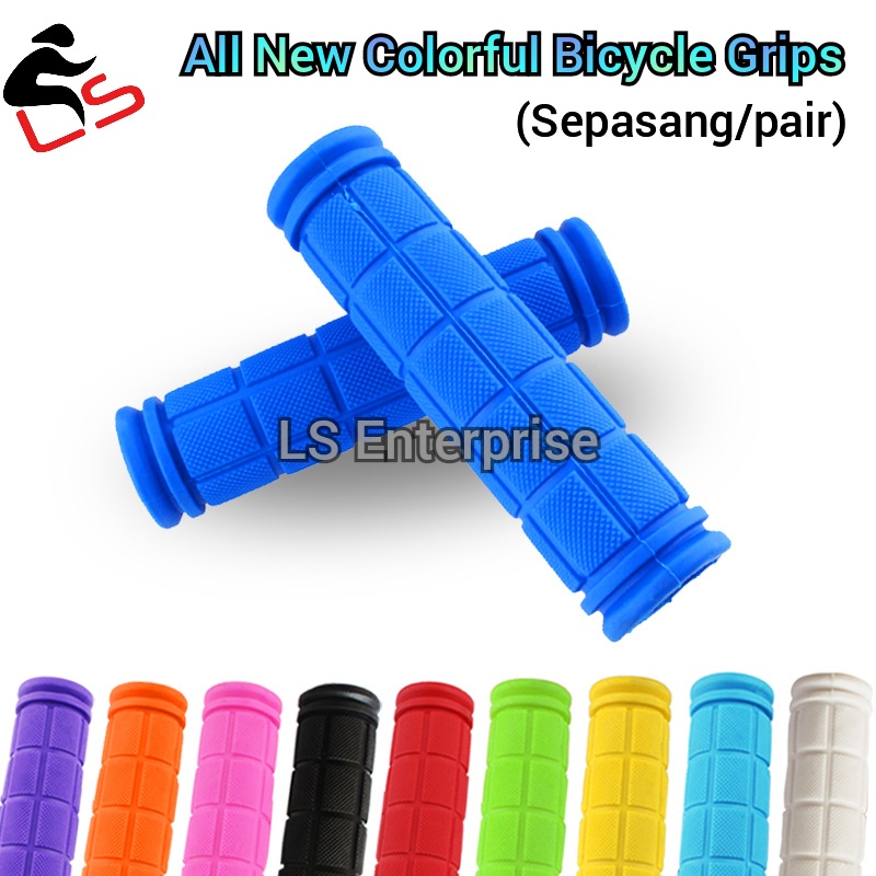 Bicycle Handlebar Grips Rubber Cover Gloves Colorful MTB BMX Lajak Sarung Tangan Basikal Color Grip (sepasang/set)