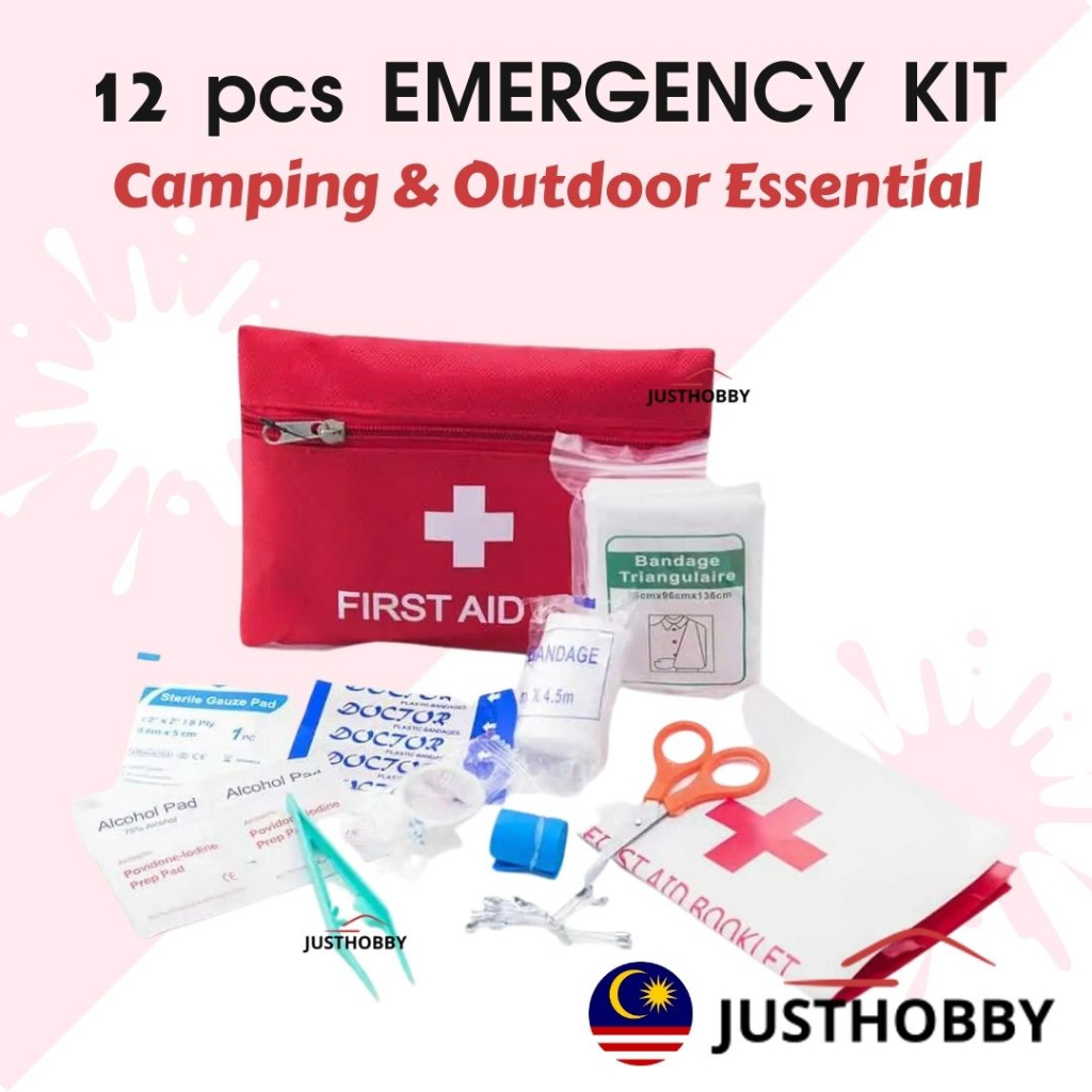 (BIG SALES) Emergency First Aid Kit Outdoor Emergency Kit Travel First Aid Kit Survival Portable Kecemasan Treatment Bag