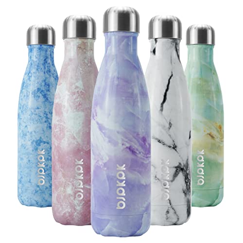 BJPKPK Insulated Water Bottles,17oz Stainless Steel Water Bottles,Sports Water Bottles Keep Cold 24 Hours and Hot 12 Hours, Kids Water Bottle for School-Dawn