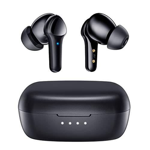 Bluetooth Wireless Earbuds,Immersive Sound Premium Deep Bass Hi-Fi Stereo Headset IPX8 Waterproof Bluetooth 5.3 Ear buds with 4 Mics Call Noise Cancelling Lightweight Earphones for iOS,Android,Workout