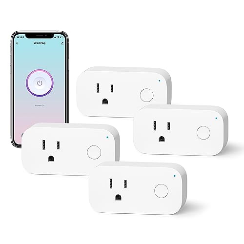 BN-LINK Alexa Smart Plug That Work with Alexa, Connect to Amazon Alexa Echo via Bluetooth Directly, Smart Outlet with Remote Control by App, Compatible with Alexa Only, No Hub Required, 4 Pack