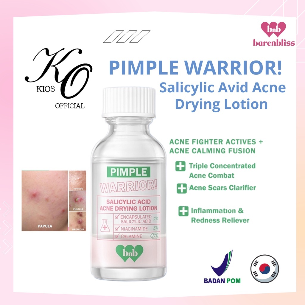 Bnb Barenbliss Pimple Warrior Salicylic Acid Acne Drying Lotion 35g | Acne Spot Treatment Care