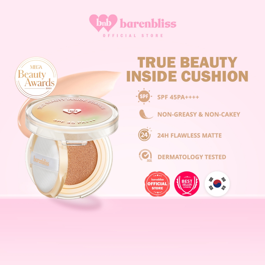 [BEST SELLER] BNB barenbliss True Beauty Inside Cushion Foundation Korean Bloomatte 24H Flawless Matte (12g)