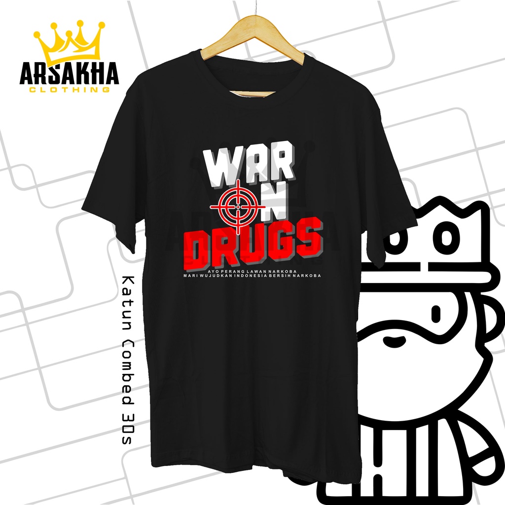 Bnn T-Shirt National Narcotics Agency War On Drugs Latest Distro Cotton Combed 30S - Arsakha Clothing