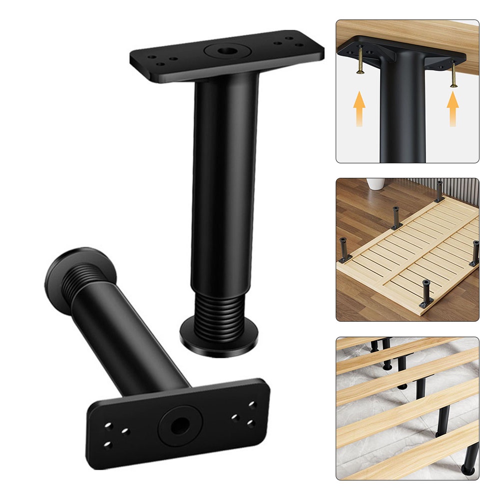 Brand new 1-piece set of telescopic adjustable bed beam support feet reinforced high-hard plastic steel furniture legs sofa legs bed bottom load-bearing brackets