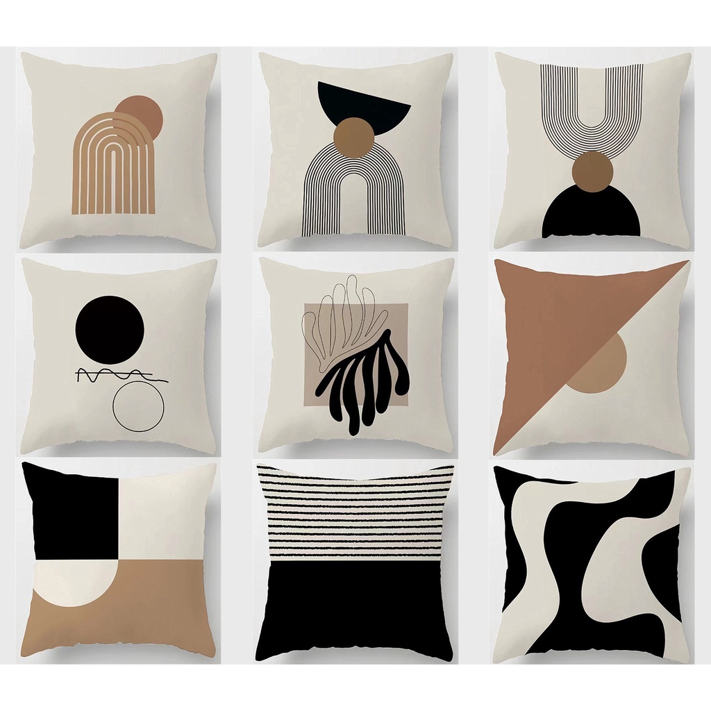 Brown Geometric Pillow case 50×50.40×40.45×45.60×60.70×70.Living room decor Pillow cover.Sofa Cushions covers