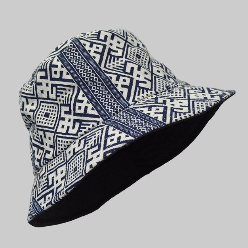 Bucket Hat Ethnic Motif Kite Triangle Striated National Batik Indonesian Culture Culture