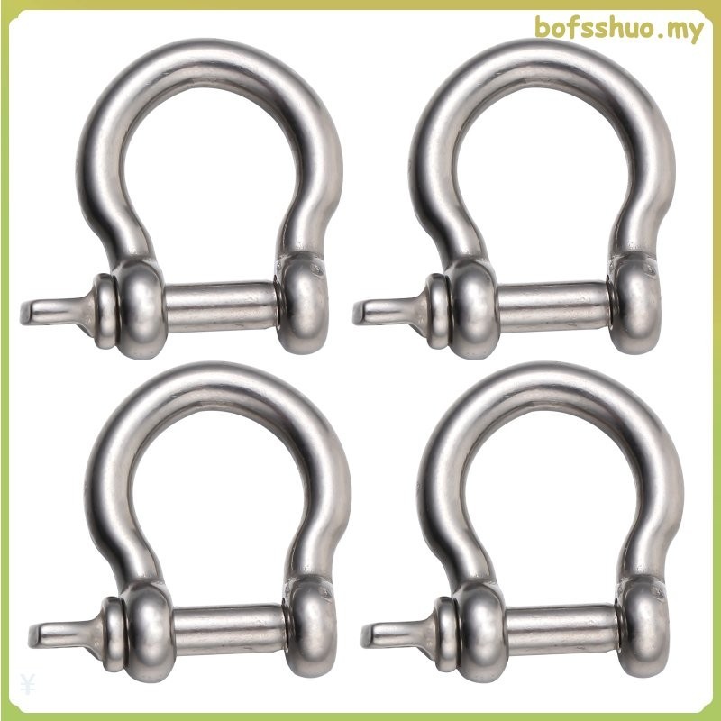 Buckle 4 Pcs Recovery Shackles Ring Bracelet Chain Hook D-Ring bofsshuo