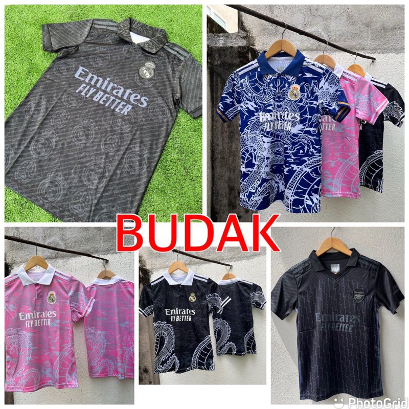 【BUDAK】S/XL Jersey Viral Real Madrid Dragon/BLACKOUT Jersey EPL 23/24 (6-13 thn) V1