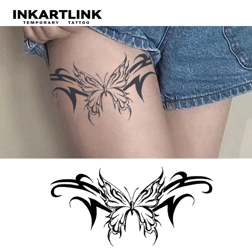 Butterfly Badge temporary tattoo stickers, waterproof long-lasting magic tattoo, lasts to 15 days fake tattoo, semi permanent tattoo.