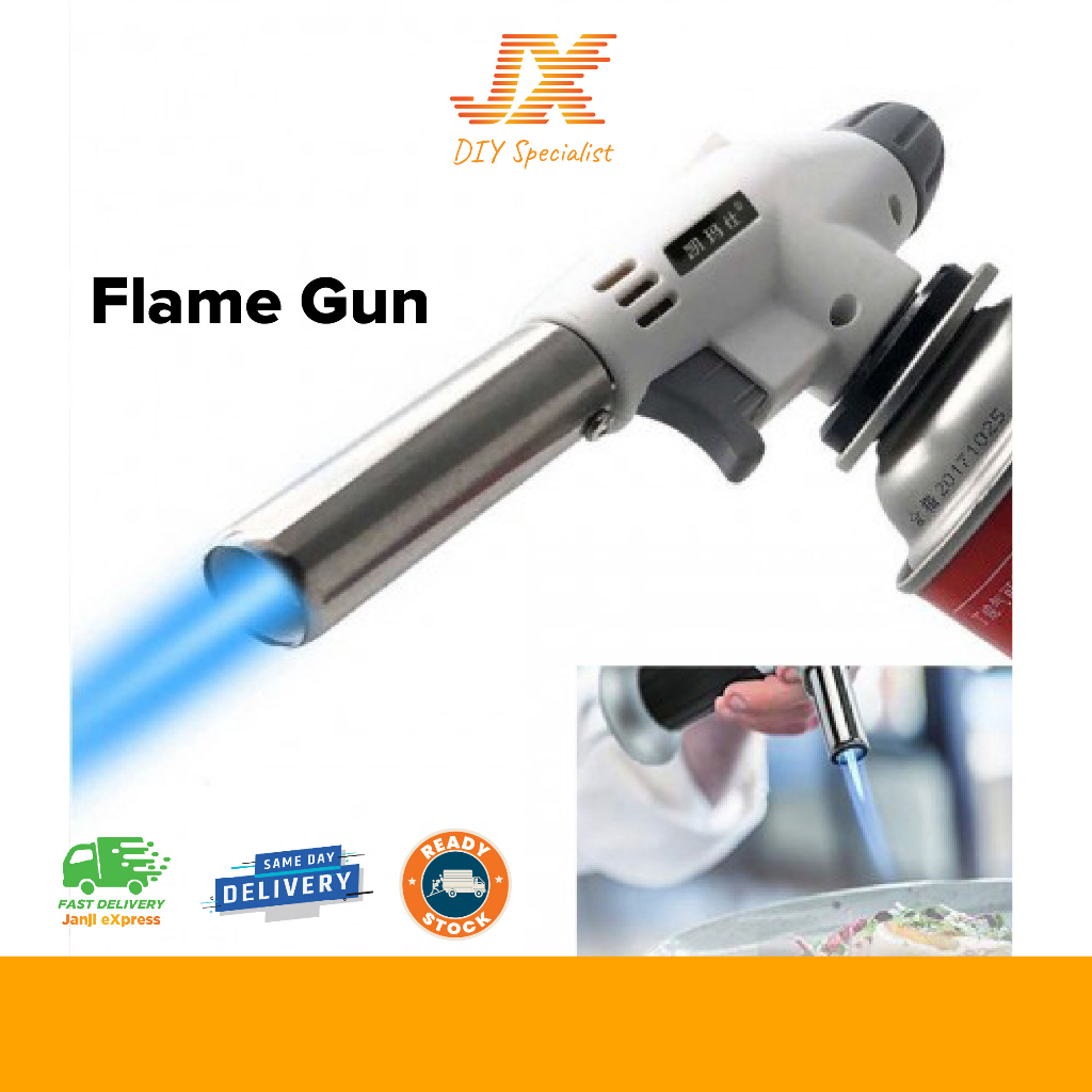 Camping Gas Torch Butane Burner Welding Fire Maker Flame Gun Multipurpose Torch Gun Welding