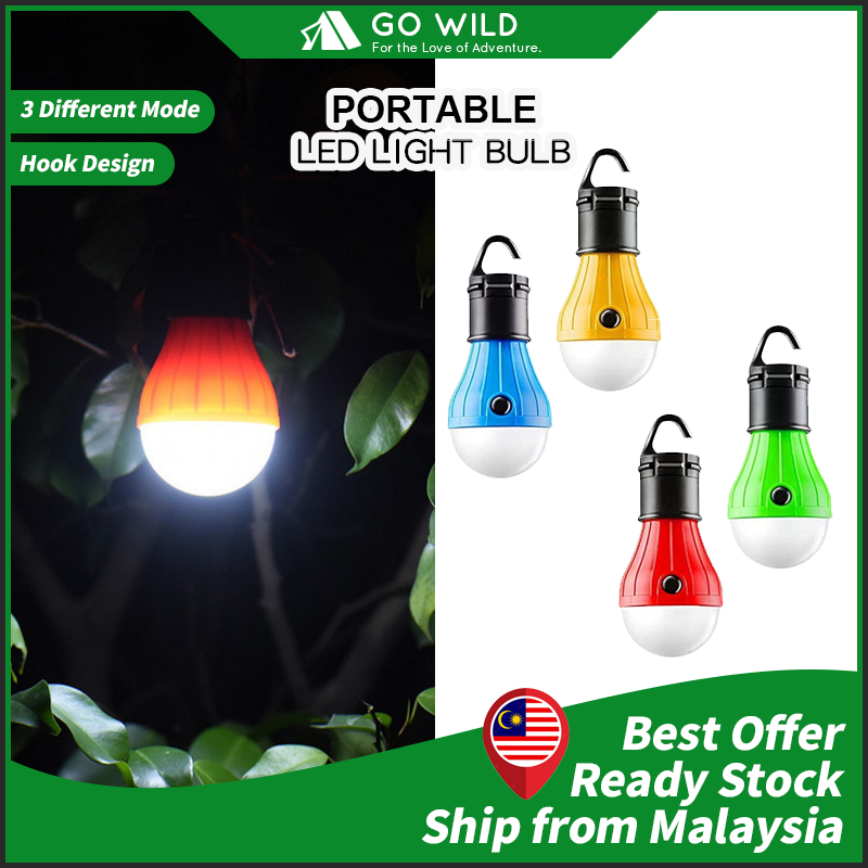 Camping Tent Light Small Portable Lantern LED Light Bulb Outdoor Hanging Lantern Emergency Lamp Lampu Khemah