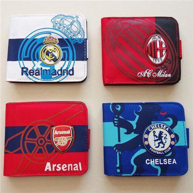 Canvas Fabrics Football Fan Supplies Chelsea Liverpool AC Milan Real Madrid Wallet Football Wallet Men's Short