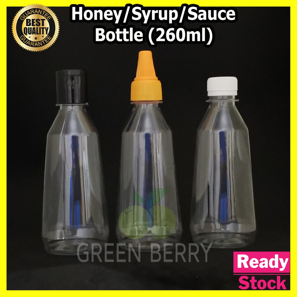 Cap Flip Top Nozzle Plastic Bottle / Botol Plastik / Honey Bottle / Botol Madu / Sauce Bottle / Botol Sos (260ml)
