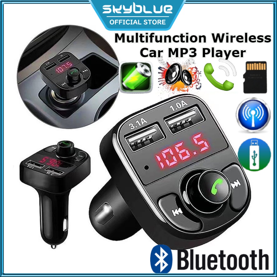 Car MP3 Player Car Kit Handsfree Music Bluetooth Wireless FM Radio Transmitter LCD Fast Charging Dual USB Charger Kereta