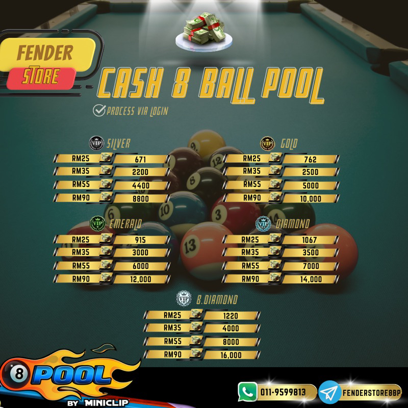 CASH 8 ball pool rahmah