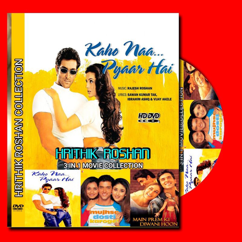 Cassette Collection Of Hrithik Roshan Films Complete With Indonesian Subtitles- Mujhse Dosti Karoge Films-Play Prem Ki-fillm Kaho Naa pyaar hai-Latest Indian Movie-Indian Movie Hrithik Roshan-Indian Movie Salman Khan