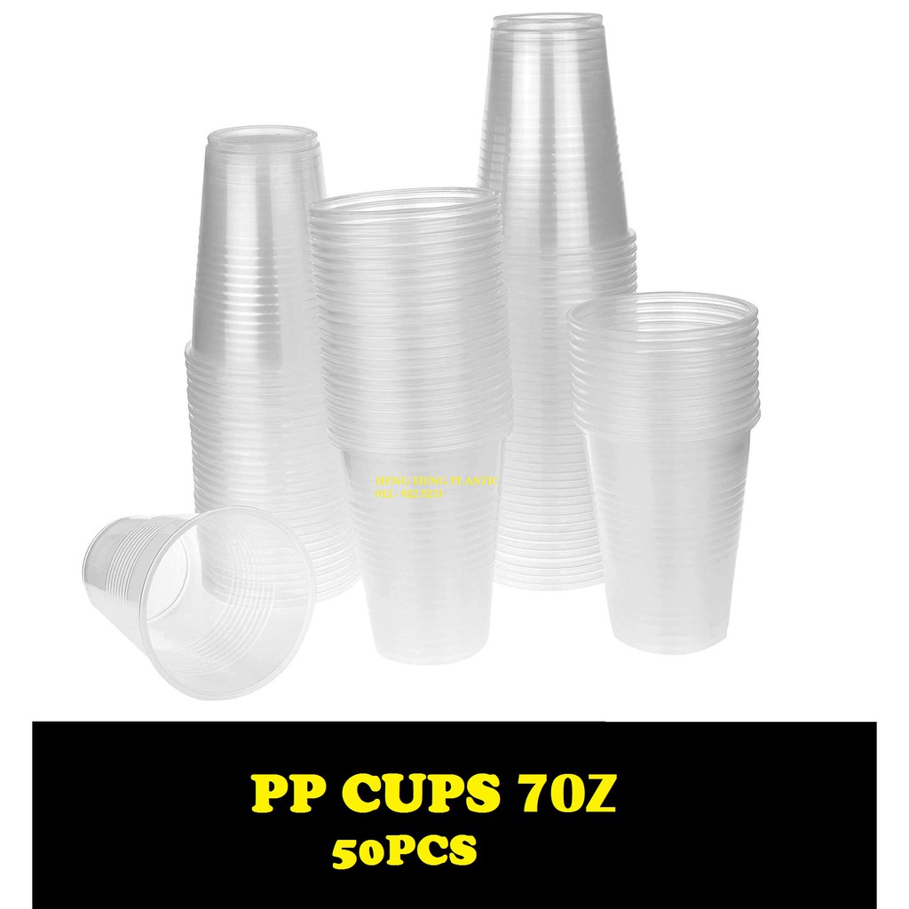 CAWAN KENDURI 7OZ PP CUP CAWAN PLASTIK TRANSPARENT DISPOSABLE PP CUP 7OZ 50PCS CHEAPEST PARTY CUP DC7 DC-7