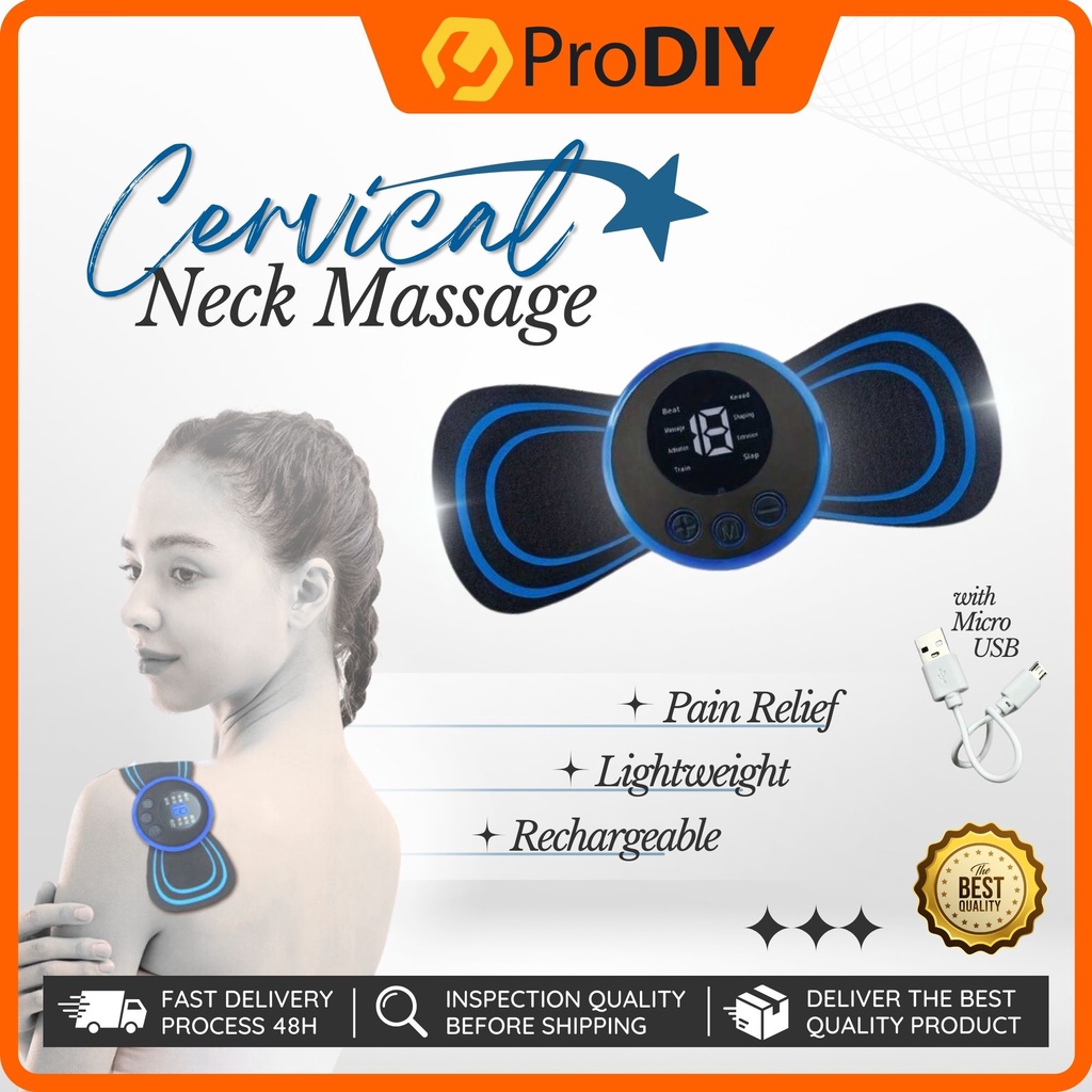 Cervical Massage Sticker EMS Mini Massager Pain Relief Muscle Recovery Lightweight Home Muscle Relaxing Neck Shoulder