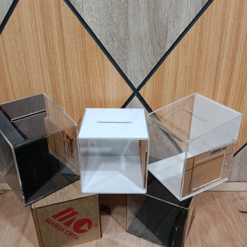 Charity Box 10x10x12 Acrylic Material For School Mosque Boarding School Foundation Piggy Bank Price