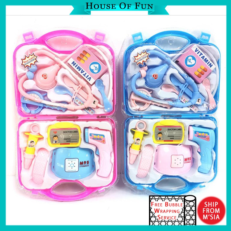 Children Frozen Doctor Nurse Pretend Play Set Portable Suitcase Medical Tool Nurse mainan budak perempuan toys for girl