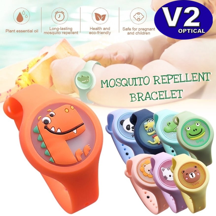 Children's Anti Insect Mosquito Repellent Bracelet Cartoon Watch With Flash Glowing Light Silicone Band