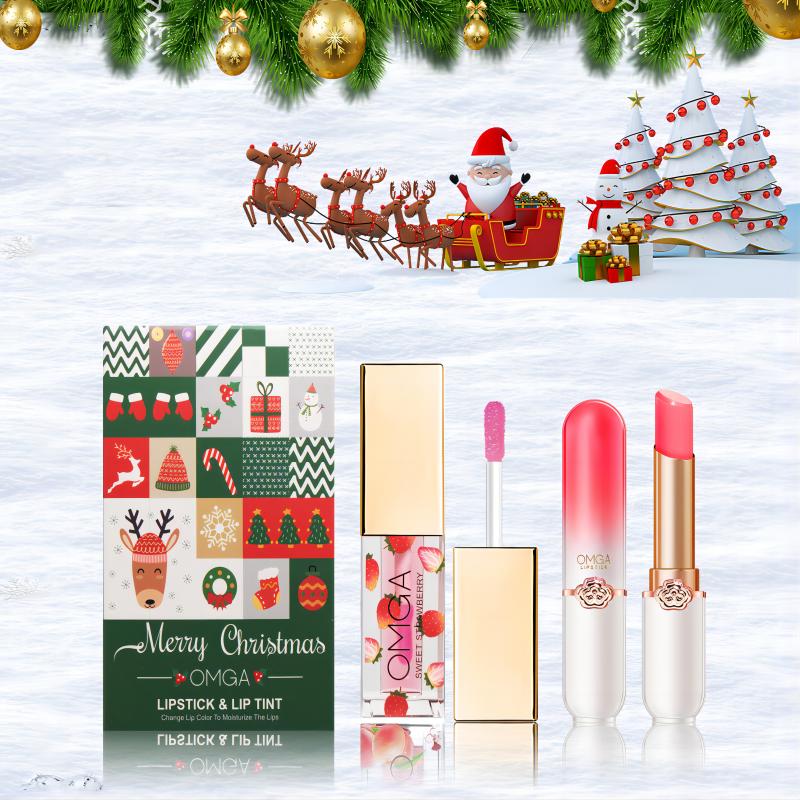 Christmas Fruit Lip Care Oil lipstick Gift Box