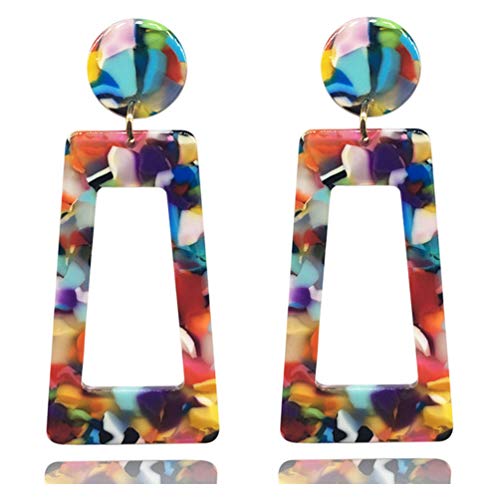 CIBIRICH Acrylic Earrings for Women Multicolor Resin Earrings for Girl Statement Dangles Drop Earrings