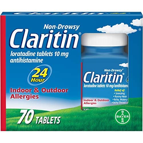 Claritin 24 Hour Allergy Medicine, Non-Drowsy Prescription Strength Allergy Relief, Loratadine Antihistamine Tablets, 140 Count