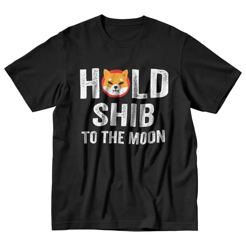 Classic Shiba Inu Coin T Shirt Men Short-Sleeve Hodl Shib Token Crypto T-shirt Summer Tee Top Soft Cotton Tshirts Merchandise