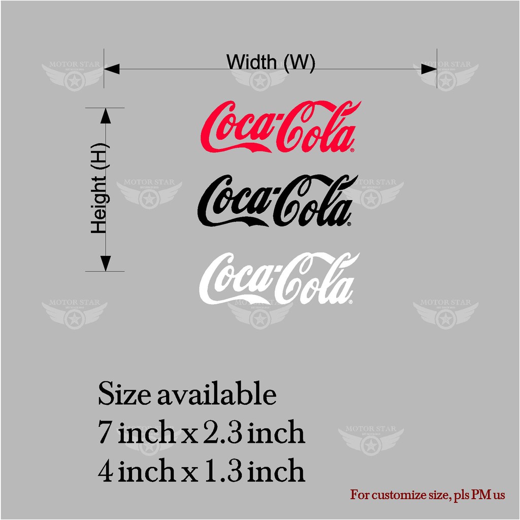 COCA COLA design sticker for Car/Motorcycle/Helmet (READY STOCK) MYVI AXIA YAMAHA Y15 HONDA TOYOTA PROTON