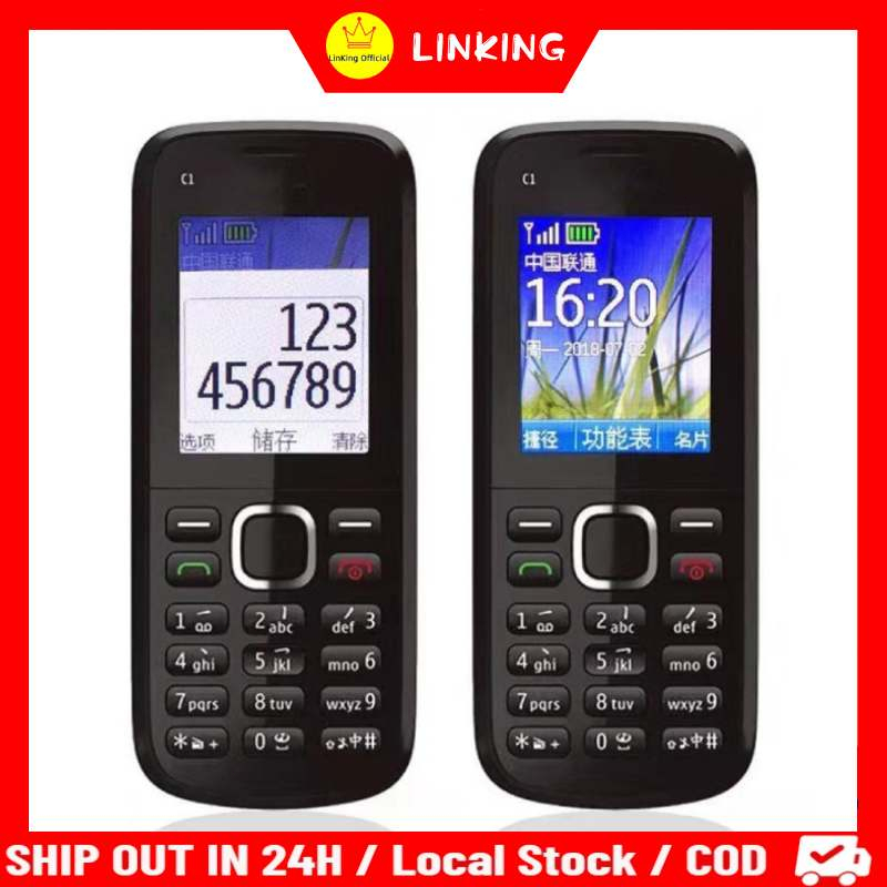 【COD】Nokia C1-02 Mobile Phone Original Product Loud Big Font Super Long Standby Button Elderly Machine Without Camera