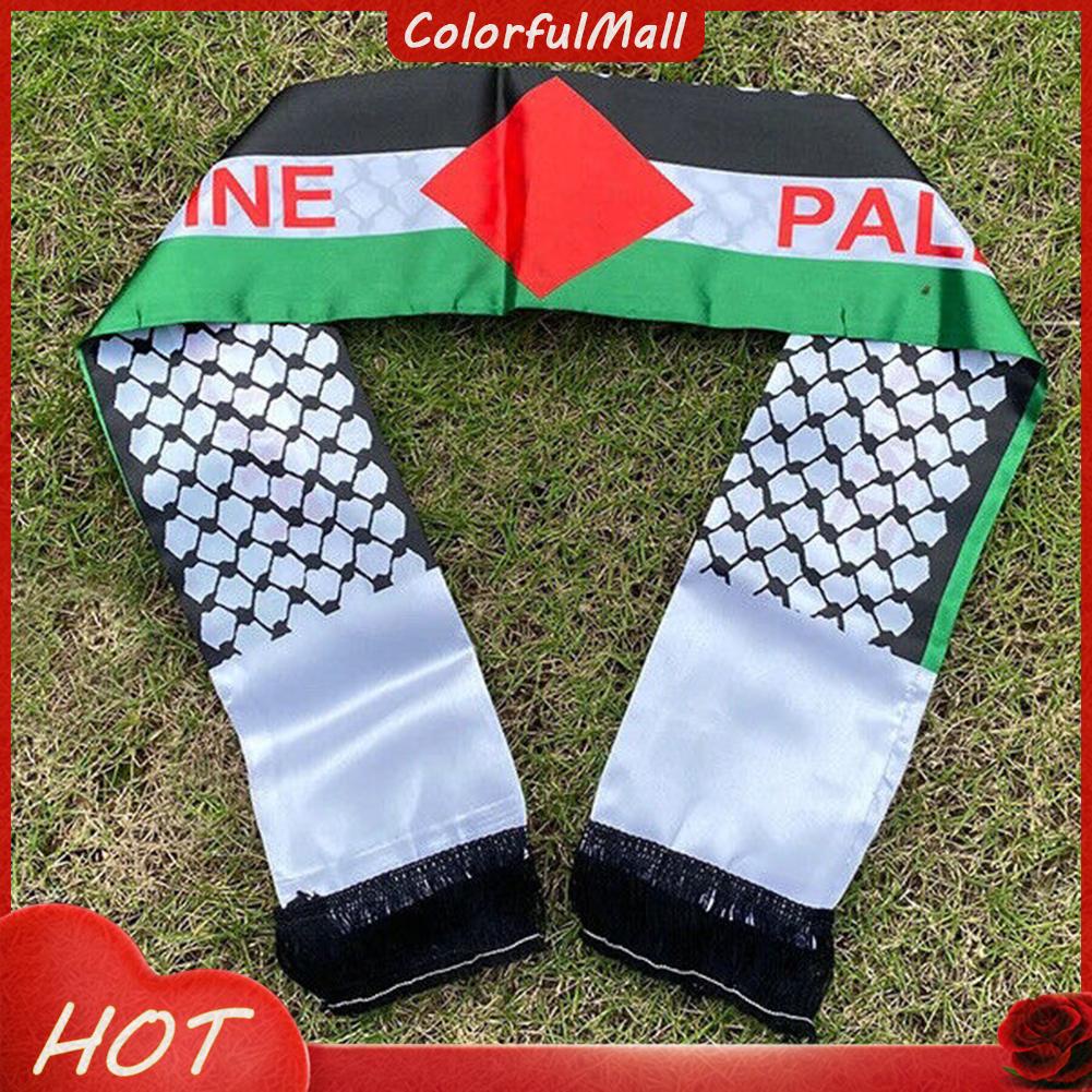 ColorfulMall Printed Palestinian Scarf Waterproof Printing Palestine Scarf for Football Team [ColorfulMall.my]