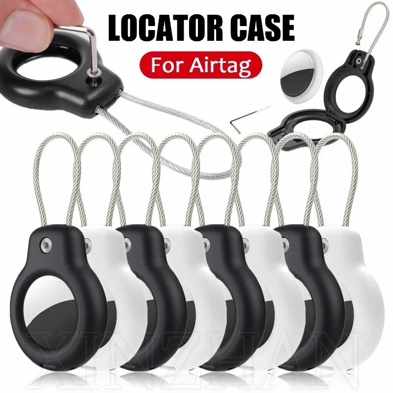 Compatible for Airtag GPS Tracker Bumper Shell Protective Cover / Anti-lost Locator Device Case for Pet Suitcase Suitcase Bike / Durable Plastic Keychain Hanging Tag /