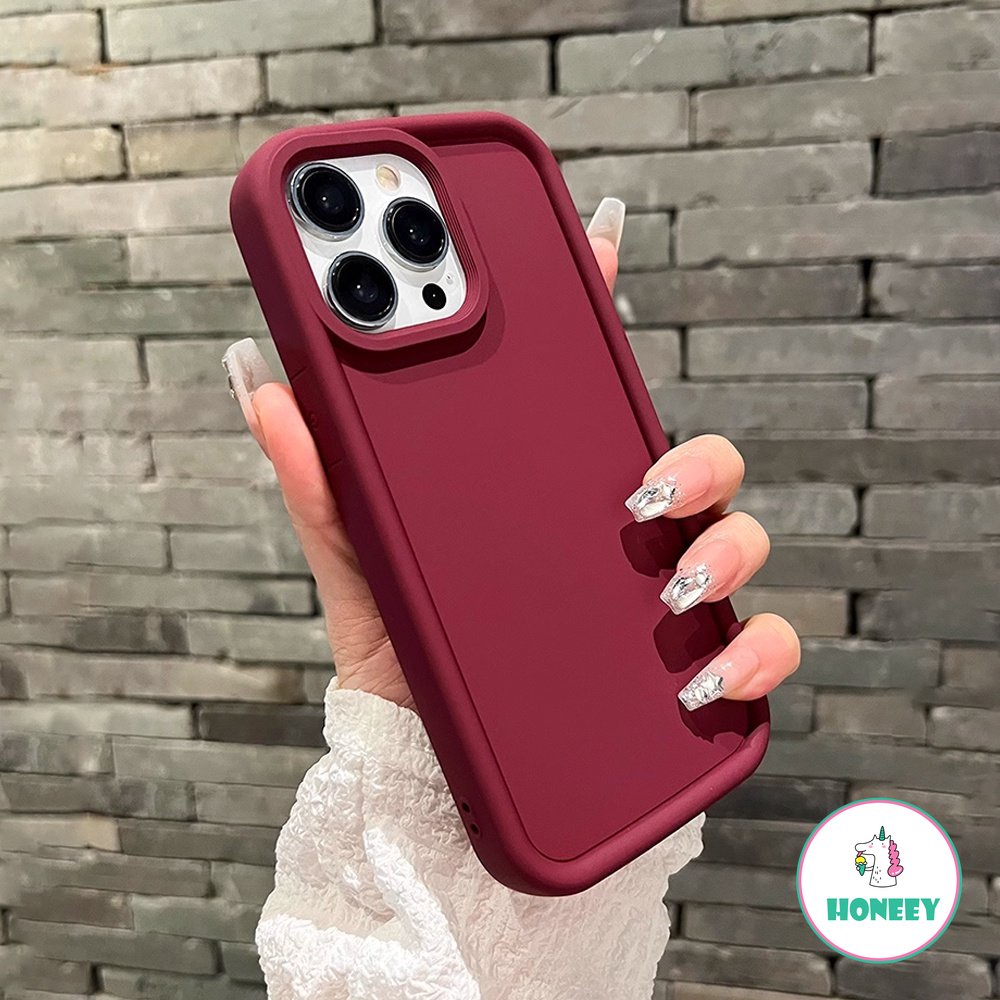 Compatible for iPhone 15 14 Pro Max Wine Red Casing iPhone Case Soft Silicone Shockproof Full Body Matte Protective for iPhone 13 Pro Max 12 Pro Max 11 X