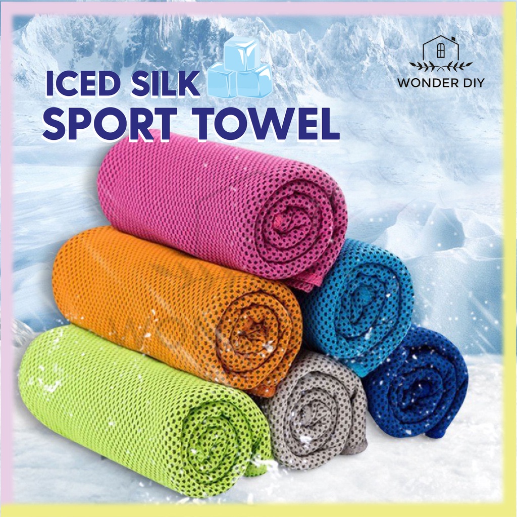 Cooling Towel 30x90cm/Tuala Penyejuk/Peluh Penyerap/Microfiber Soft Breathable Towel for All Sports