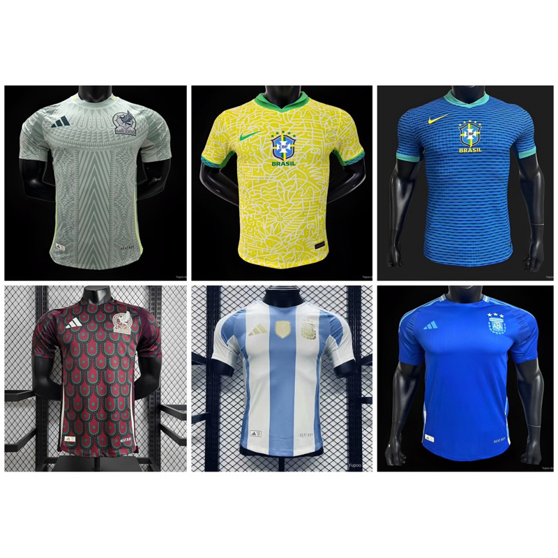 COPA AMERICA 2024!!! ARGENTINA,BRAZIL MEXICO Home Away Fans & Player Issue Kit *Local Seller Readystock*