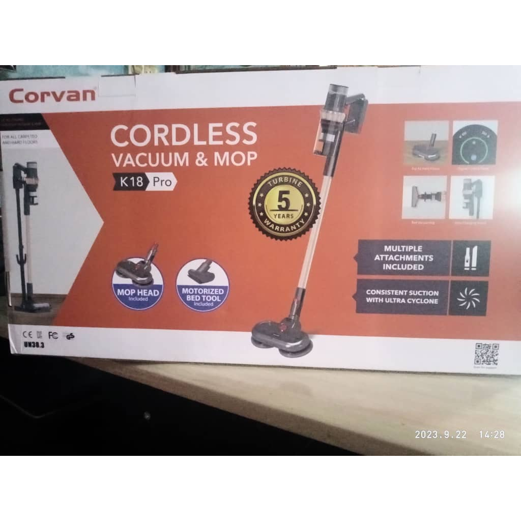 CORVAN - 2 In 1 Cordless Vacuum Cleaner & Cordless Mop K18 Pro/K18