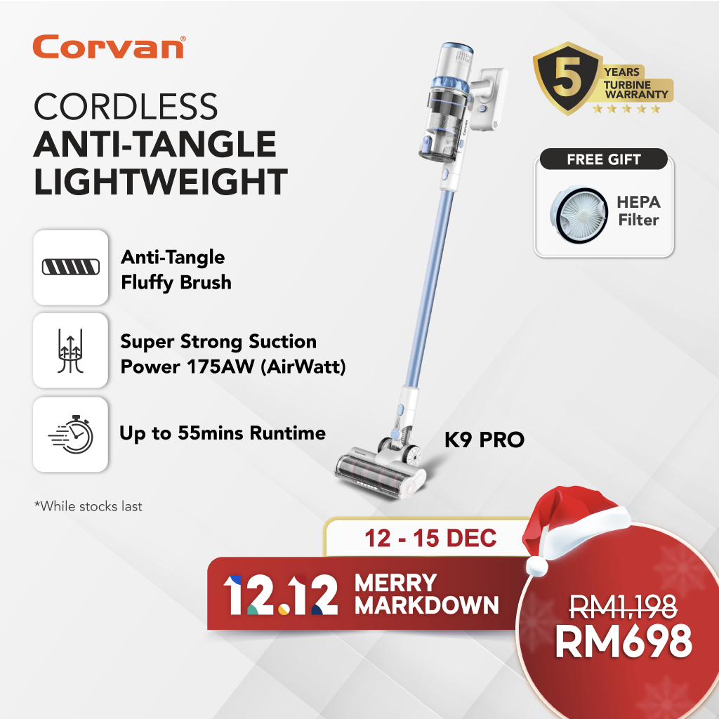 Corvan Anti-tangle Cordless Vacuum Cleaner K9 Pro