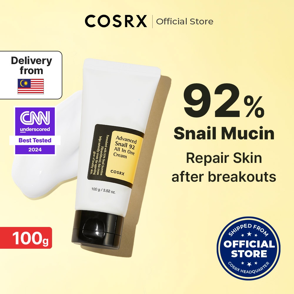 [COSRX OFFICIAL] [TUBE TYPE] Advanced Snail 92 All in one Cream 100g, Snail Secretion Filtrate 92%, Hyaluronic acid 1,000 ppm