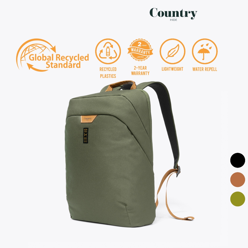 Country Hide Earth Eco-Friendly Water-Resistant Unisex Laptop Computer Backpack CH09-H26100