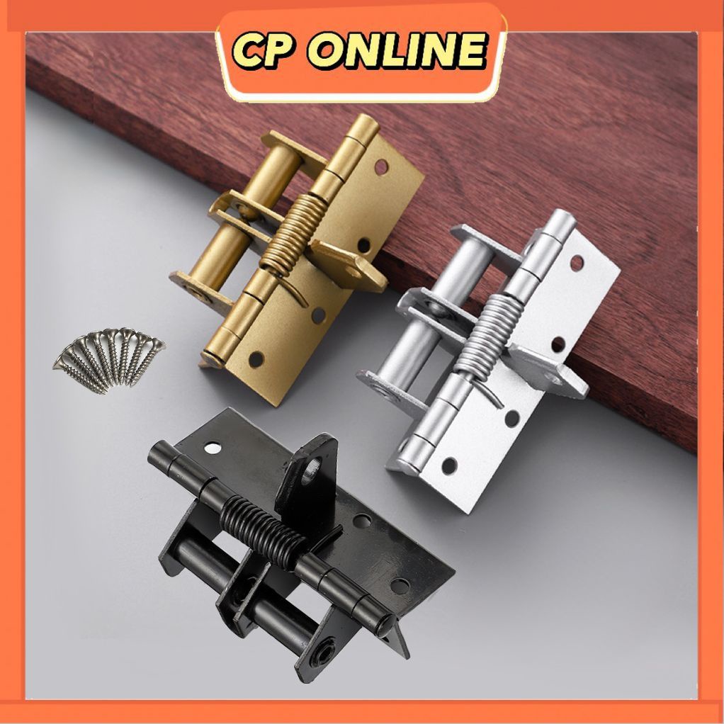 CP ONLINE Aluminum Alloy Self Closing Spring Hinges Automatic Door Closer Door Closing Hinge Heavy Duty Engsel Pintu弹簧合页